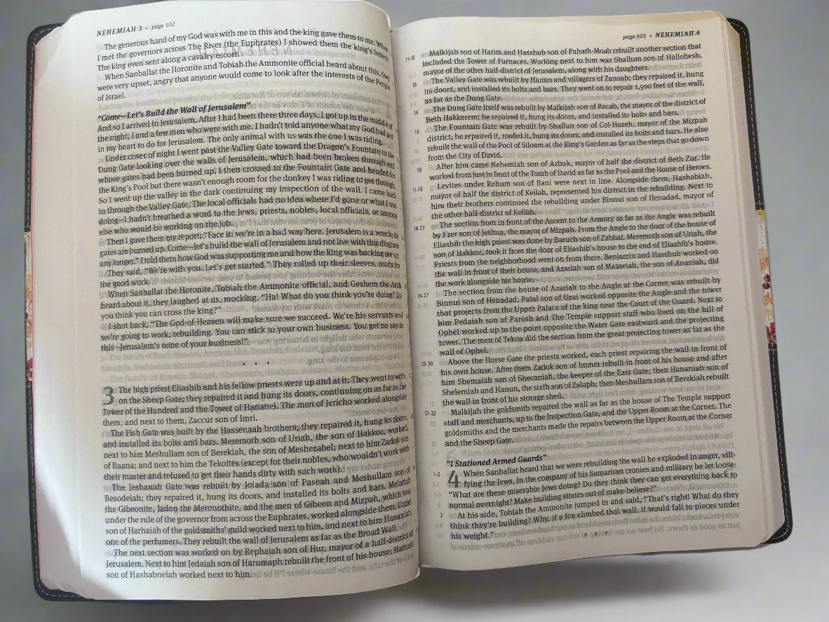 The Message The Bible in Contemporary Language: The Message, Spring Wildflowers, Leather-Look, Slimline Edition Imitation Leather - Image 2