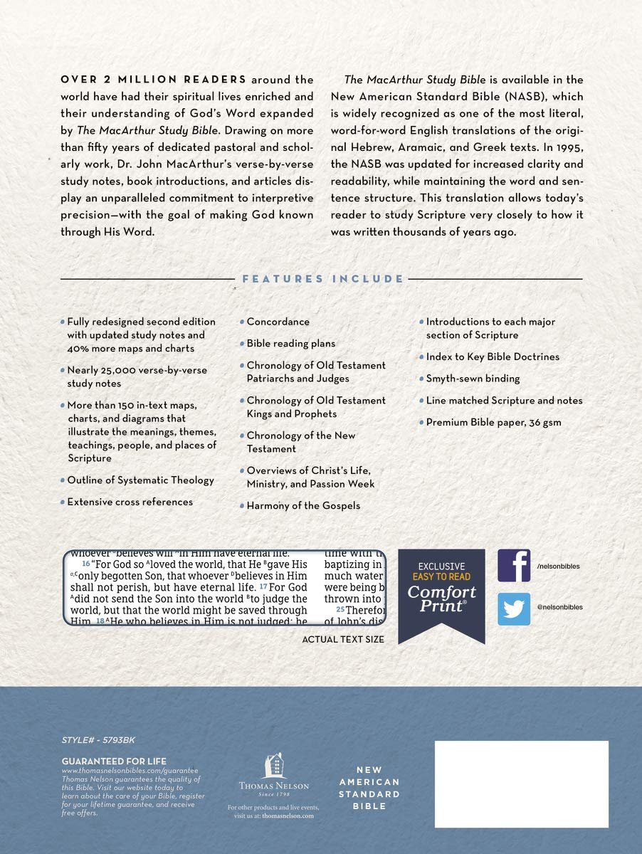 Nasb, MacArthur Study Bible, 2nd Edition, Leathersoft, Black, Comfort Print: Unleashing God's Truth One Verse at a Time Imitation Leather - Image 5