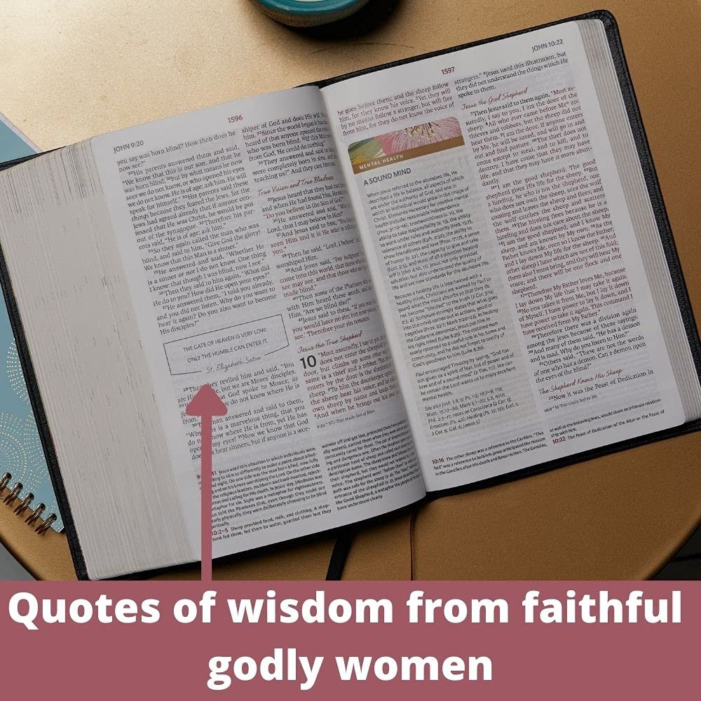 NKJV, The Woman's Study Bible, Cloth over Board, Pink Floral, Red Letter, Full-Color Edition: Receiving God's Truth for Balance, Hope, and Transformation Hardcover - Image 5