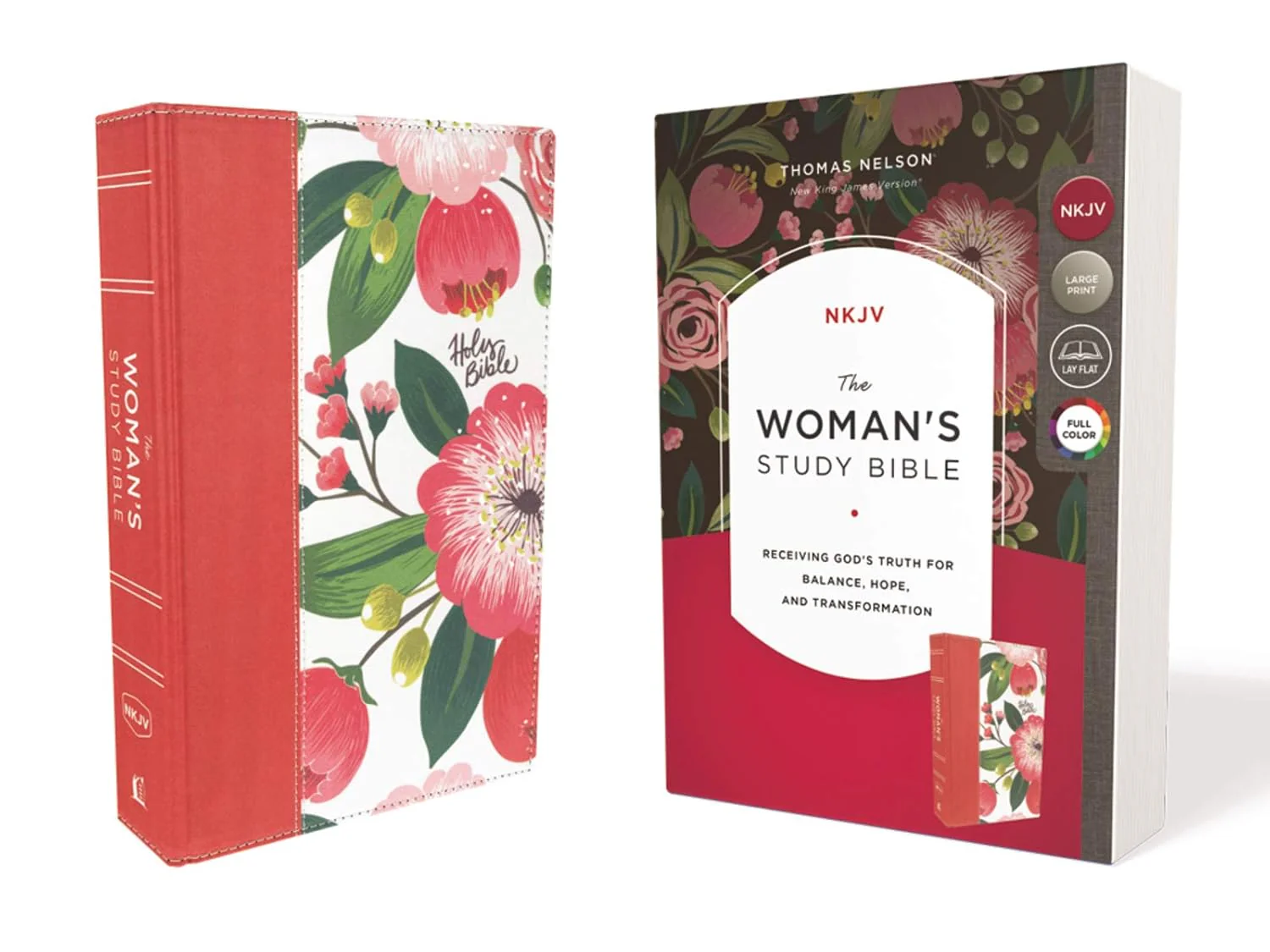 NKJV, The Woman's Study Bible, Cloth over Board, Pink Floral, Red Letter, Full-Color Edition: Receiving God's Truth for Balance, Hope, and Transformation Hardcover - Image 4