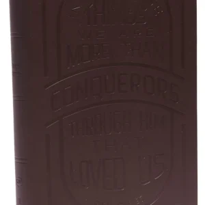 KJV, Large Print Center-Column Reference Bible, Verse Art Cover Collection, Genuine Leather, Brown, Red Letter, Comfort Print: Holy Bible, King James Version Leather Bound