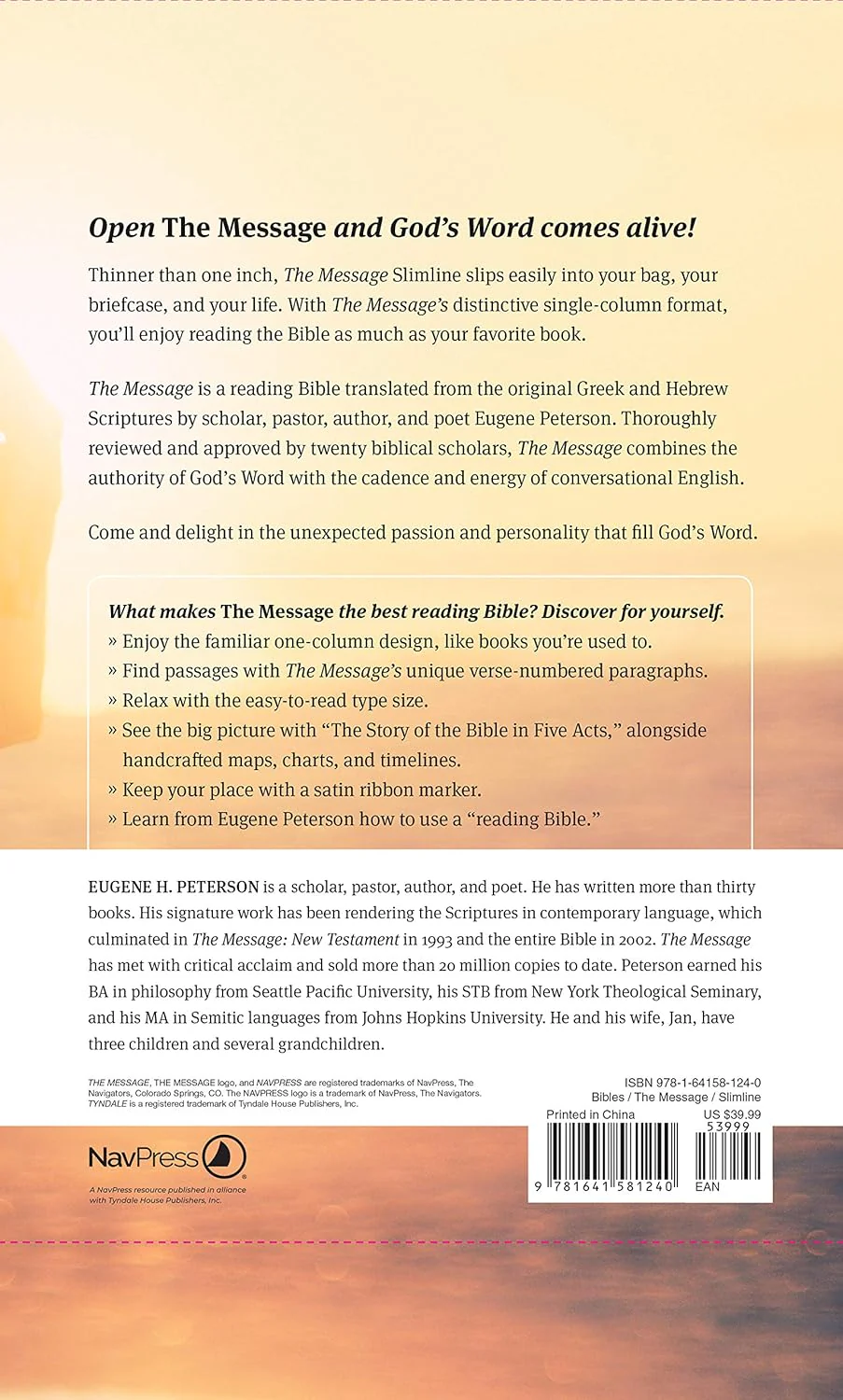 The Message The Bible in Contemporary Language: The Message, Spring Wildflowers, Leather-Look, Slimline Edition Imitation Leather - Image 4