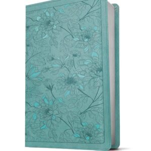 NLT Thinline Reference Bible, Filament Enabled Edition (Red Letter, Leatherlike, Floral Leaf Teal): New Living Translation, Floral Leaf Teal, Leatherlike, Thinline Reference Bible, Filament App Imitation Leather – Import