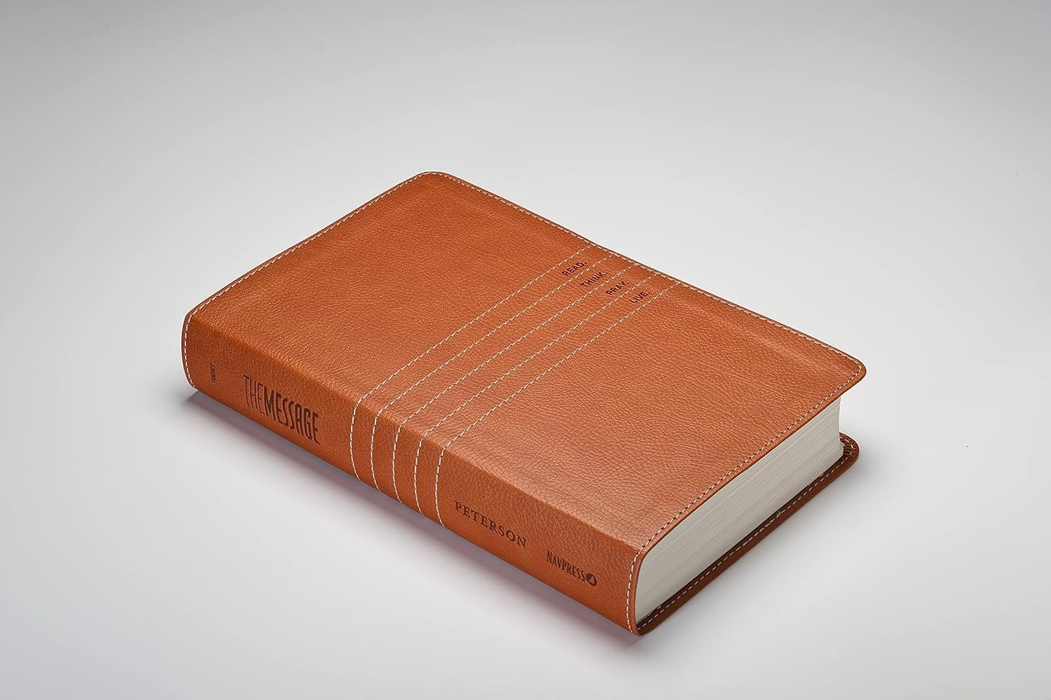 The Message Bible: With Topical Concordance, The Bible in Contemporary Language, Personal Size, Saddle Tan, Numbered Edition Imitation Leather - Image 4