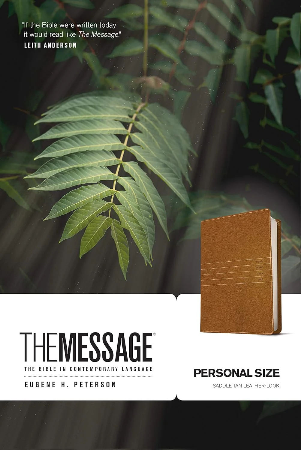 The Message Bible: With Topical Concordance, The Bible in Contemporary Language, Personal Size, Saddle Tan, Numbered Edition Imitation Leather - Image 2