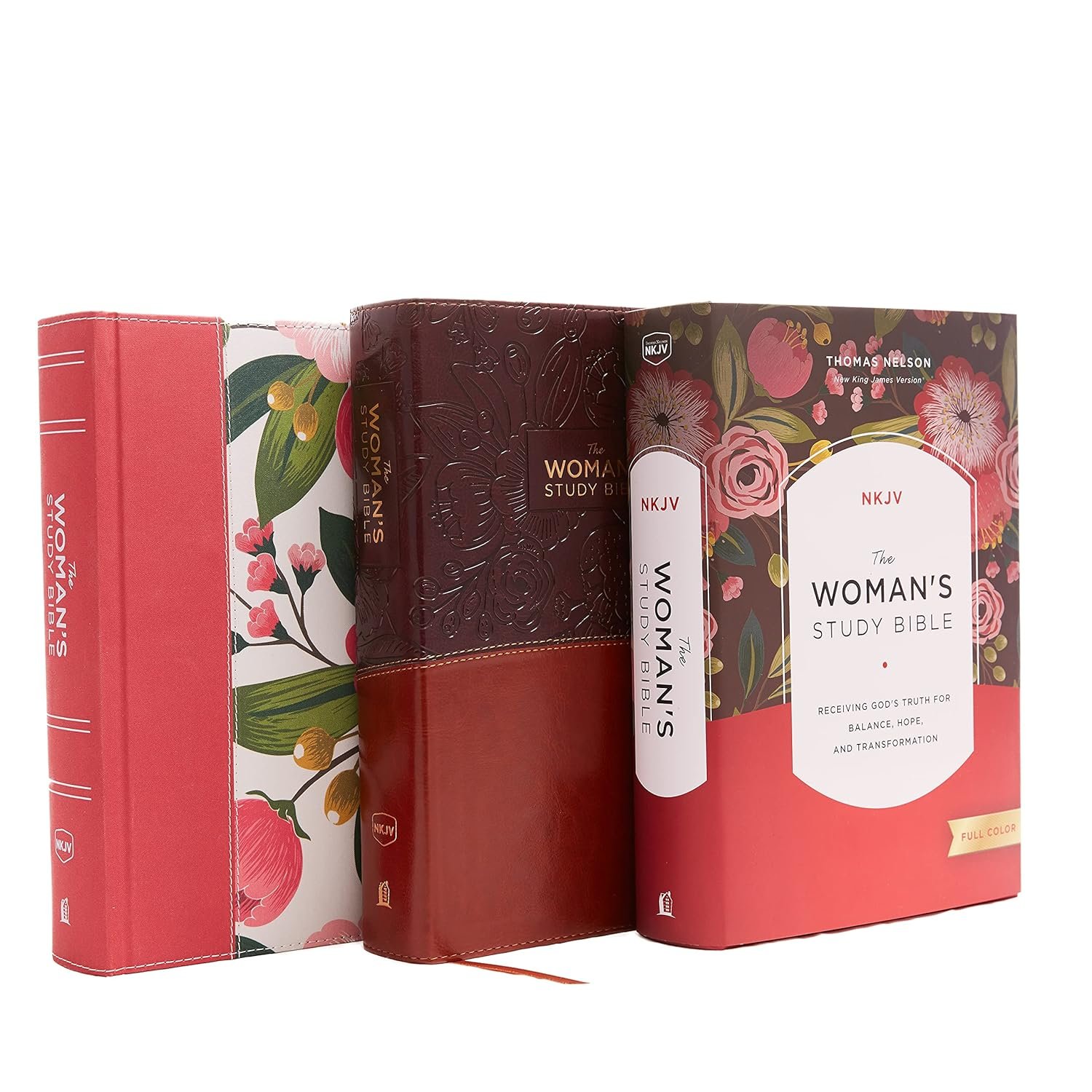 NKJV, The Woman's Study Bible, Cloth over Board, Pink Floral, Red Letter, Full-Color Edition: Receiving God's Truth for Balance, Hope, and Transformation Hardcover - Image 3