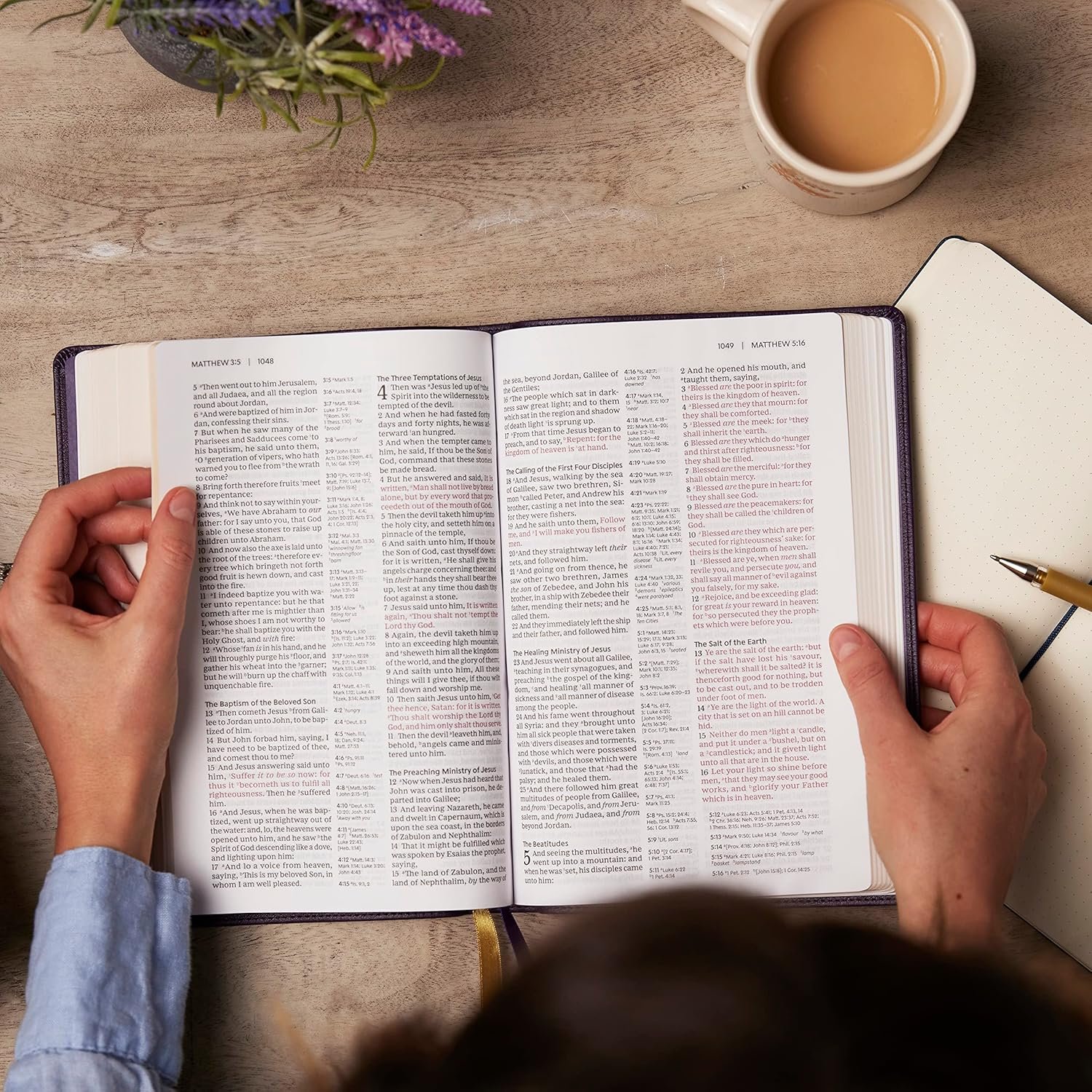 KJV Holy Bible with 73,000 Center-Column Cross References, Hardcover, Red Letter, Comfort Print: King James Version Hardcover - Image 4